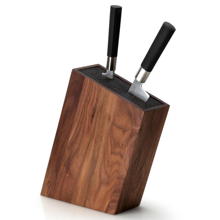 Continenta Bloque para Cuchillos de Madera de Nogal 28,5x8x20 cm con Inserto Flexible